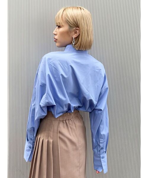 MURUA（ムルーア）の「ベーシックオーバーシャツ（シャツ/ブラウス・レディース・ブルー/その他1/ホワイト・FREE）」の19枚目の写真