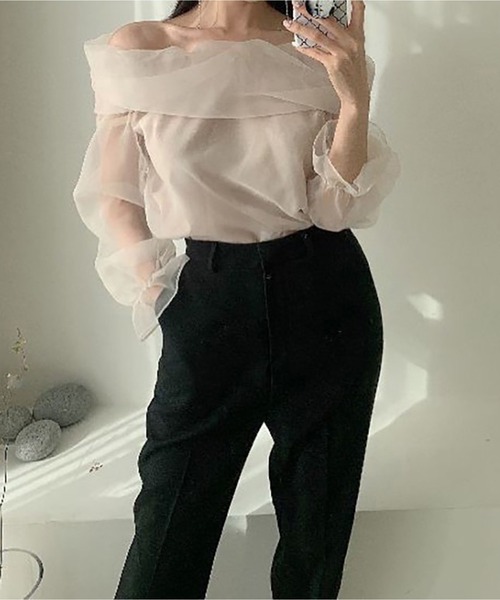 ROOPTOKYO（ループトウキョウ）の「▲シア―オフショルダートップス（Tシャツ/カットソー・レディース・ホワイト・S/M/L）」の14枚目の写真