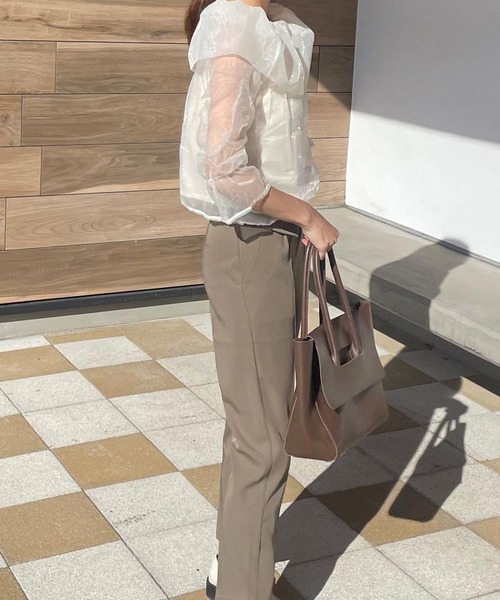 ROOPTOKYO（ループトウキョウ）の「▲シア―オフショルダートップス（Tシャツ/カットソー・レディース・ホワイト・S/M/L）」の7枚目の写真