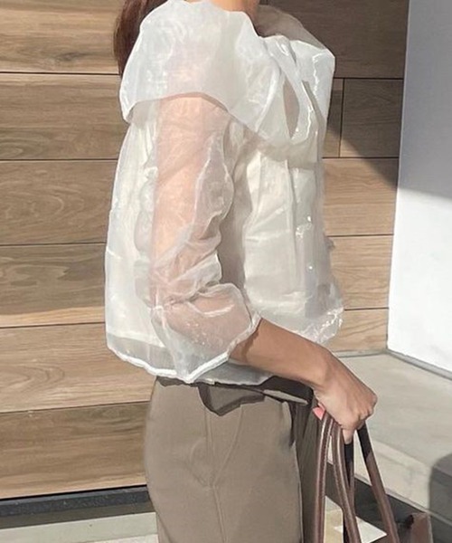 ROOPTOKYO（ループトウキョウ）の「▲シア―オフショルダートップス（Tシャツ/カットソー・レディース・ホワイト・S/M/L）」の8枚目の写真