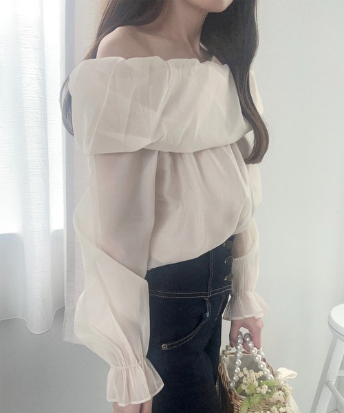 ROOPTOKYO（ループトウキョウ）の「▲シア―オフショルダートップス（Tシャツ/カットソー・レディース・ホワイト・S/M/L）」の16枚目の写真