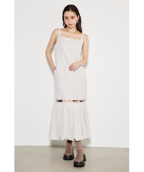 【新品】rienda バルーンヘムハングキャミワンピース ブルー⭐️春夏 リエンダ rienda ワンピース バルーンヘムハングキャミワンピース
