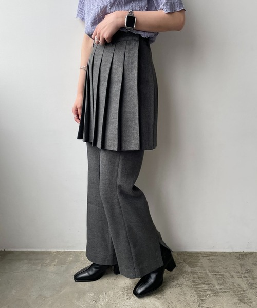 LOWRYS FARM（ローリーズファーム）の「ラナテックミニプリーツスカート　704175（スカート・レディース・ブラック/ダークブラウン/ベージュ・FREE）」の9枚目の写真