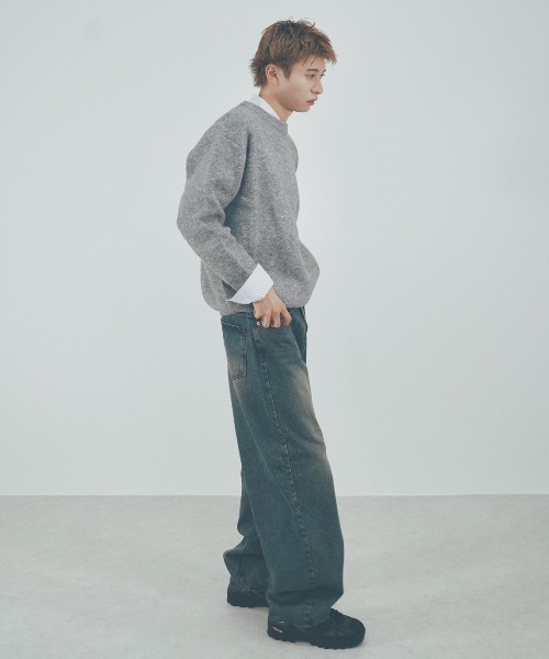 ストリートファッション Chikashitsu + チカシツプラス unisex 6color knit オーバーサイズ 長袖トップス 長袖ニット ニット セーター モヘアニット シャギーニット ビッグニット 韓国ファッション 韓国ストリート(ニット/セーター)|Chikashitsu +(チカシツプラス) ストリートファッション Chikashitsu + チカシツプラス unisex 6color knit オーバーサイズ 長袖トップス 長袖ニット ニット セーター モヘアニット シャギーニット ビッグニット 韓国ファッション 韓国ストリート(ニット/セーター)|Chikashitsu +(チカシツプラス)