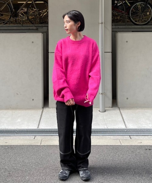 ストリートファッション Chikashitsu + チカシツプラス unisex 6color knit オーバーサイズ 長袖トップス 長袖ニット ニット セーター モヘアニット シャギーニット ビッグニット 韓国ファッション 韓国ストリート(ニット/セーター)|Chikashitsu +(チカシツプラス) ストリートファッション Chikashitsu + チカシツプラス unisex 6color knit オーバーサイズ 長袖トップス 長袖ニット ニット セーター モヘアニット シャギーニット ビッグニット 韓国ファッション 韓国ストリート(ニット/セーター)|Chikashitsu +(チカシツプラス)