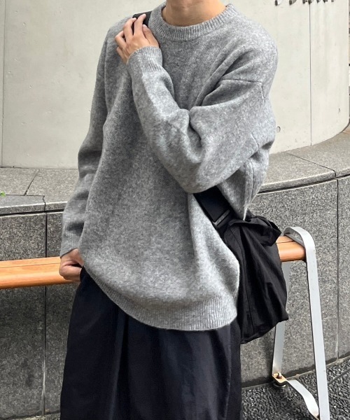 ストリートファッション Chikashitsu + チカシツプラス unisex 6color knit オーバーサイズ 長袖トップス 長袖ニット ニット セーター モヘアニット シャギーニット ビッグニット 韓国ファッション 韓国ストリート(ニット/セーター)|Chikashitsu +(チカシツプラス) ストリートファッション Chikashitsu + チカシツプラス unisex 6color knit オーバーサイズ 長袖トップス 長袖ニット ニット セーター モヘアニット シャギーニット ビッグニット 韓国ファッション 韓国ストリート(ニット/セーター)|Chikashitsu +(チカシツプラス)