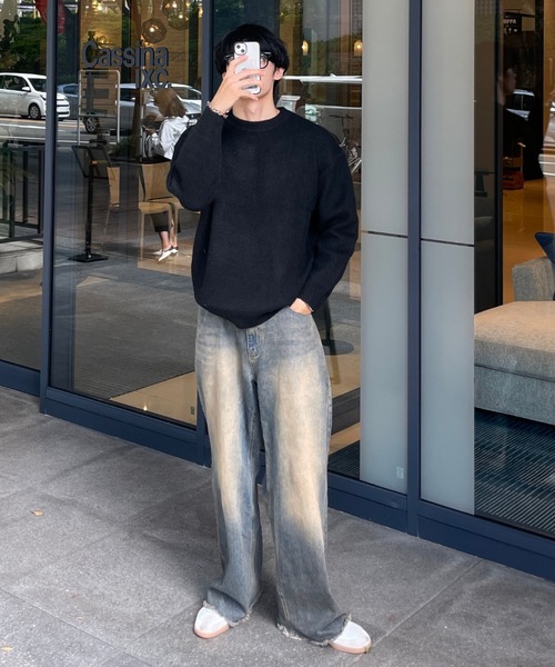 ストリートファッション Chikashitsu + チカシツプラス unisex 6color knit オーバーサイズ 長袖トップス 長袖ニット ニット セーター モヘアニット シャギーニット ビッグニット 韓国ファッション 韓国ストリート(ニット/セーター)|Chikashitsu +(チカシツプラス) ストリートファッション Chikashitsu + チカシツプラス unisex 6color knit オーバーサイズ 長袖トップス 長袖ニット ニット セーター モヘアニット シャギーニット ビッグニット 韓国ファッション 韓国ストリート(ニット/セーター)|Chikashitsu +(チカシツプラス)