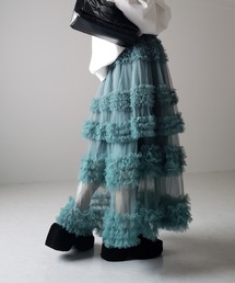 me+em select | 【  ８color  】シアーフリルレイヤードボリュームチュールスカート(スカート)