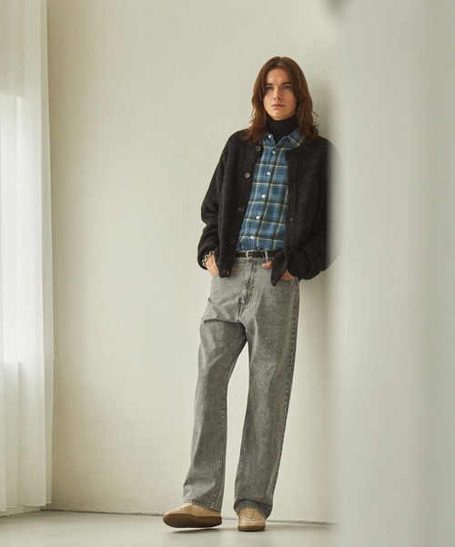 EMMA CLOTHES（エマクローズ）の「ヴィンテージ加工セミワイドストレートデニムパンツ EMMA CLOTHES（デニムパンツ・メンズ・ブラック/グレー/インディゴブルー・M/S/L）」の10枚目の写真