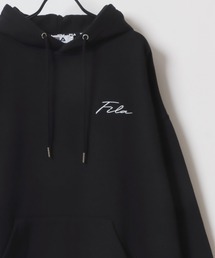 FILA/フィラ 別注 オーバーサイズ 裏起毛 ロゴ ワンポイント刺繍 スウェット パーカー フーディー/長袖 トップス プルオーバー/レディース メンズ