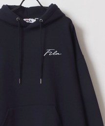 FILA/フィラ 別注 オーバーサイズ 裏起毛 ロゴ ワンポイント刺繍 スウェット パーカー フーディー/長袖 トップス プルオーバー/レディース メンズ