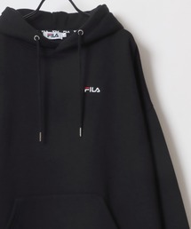 FILA/フィラ 別注 オーバーサイズ 裏起毛 ロゴ ワンポイント刺繍 スウェット パーカー フーディー/長袖 トップス プルオーバー/レディース メンズ