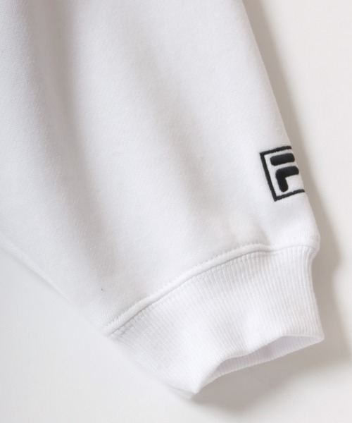 FILA（フィラ）の「FILA/フィラ 別注 オーバーサイズ 裏起毛 ロゴ ワンポイント刺繍 スウェット パーカー フーディー/長袖 トップス プルオーバー/レディース メンズ（パーカー・レディース・ブラック系その他/ブラック/ホワイト/ブルー系その他/オートミール/ネイビー・L/M/LL）」の15枚目の写真