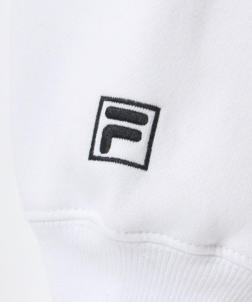 FILA（フィラ）の「FILA/フィラ 別注 オーバーサイズ 裏起毛 ロゴ ワンポイント刺繍 スウェット パーカー フーディー/長袖 トップス プルオーバー/レディース メンズ（パーカー・レディース・ブラック系その他/ブラック/ホワイト/ブルー系その他/オートミール/ネイビー・L/M/LL）」の16枚目の写真
