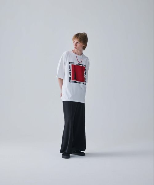 Iroquois（イロコイ）の「ELAPSE BIG-T（Tシャツ/カットソー・メンズ・ホワイト×グリーン/ブラック×レッド/ホワイト×レッド・1/2/3）」の5枚目の写真