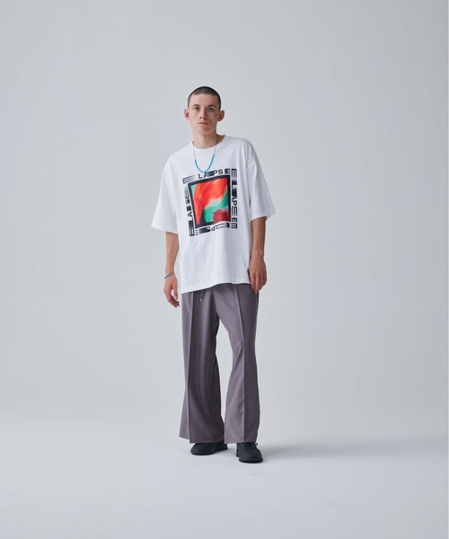 Iroquois（イロコイ）の「ELAPSE BIG-T（Tシャツ/カットソー・メンズ・ホワイト×グリーン/ブラック×レッド/ホワイト×レッド・1/2/3）」の10枚目の写真