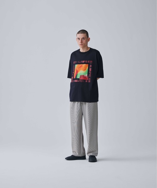 Iroquois（イロコイ）の「ELAPSE BIG-T（Tシャツ/カットソー・メンズ・ホワイト×グリーン/ブラック×レッド/ホワイト×レッド・1/2/3）」の14枚目の写真