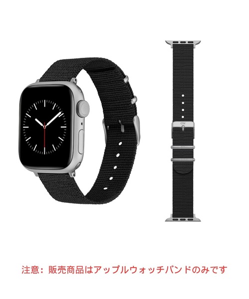 Daniel Wellington（ダニエルウェリントン）の「アップルウォッチ  ナトーストラップ Smart Watch NATO Strap（デジタル腕時計・メンズ・シルバー×ブラック・20mm）」の6枚目の写真