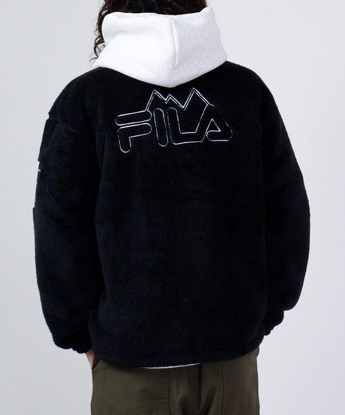 FILA（フィラ）の「FILA ボアスタンドジャケット（その他アウター・メンズ・ホワイト/ベージュ/ブラック・L/LL/M）」の2枚目の写真