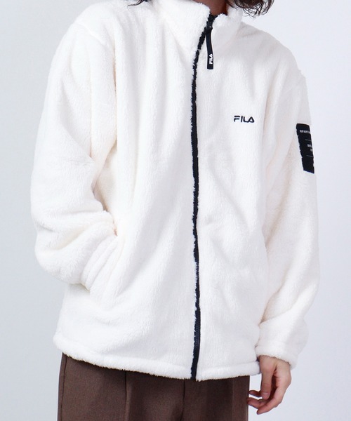 FILA（フィラ）の「FILA ボアスタンドジャケット（その他アウター・メンズ・ホワイト/ベージュ/ブラック・L/LL/M）」の8枚目の写真