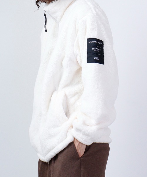 FILA（フィラ）の「FILA ボアスタンドジャケット（その他アウター・メンズ・ホワイト/ベージュ/ブラック・L/LL/M）」の9枚目の写真