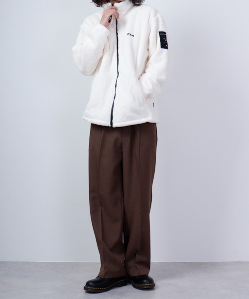 FILA（フィラ）の「FILA ボアスタンドジャケット（その他アウター・メンズ・ホワイト/ベージュ/ブラック・L/LL/M）」の12枚目の写真