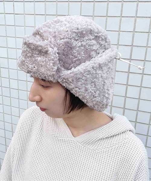 CONTROL FREAK / CTFK（コントロールフリーク）の「CONTROL FREAK(コントロールフリーク)フェイクボアフライトキャップ（キャップ・レディース・ブラック/ベージュ/グレー/ブルー/アイボリー・FREE）」の21枚目の写真