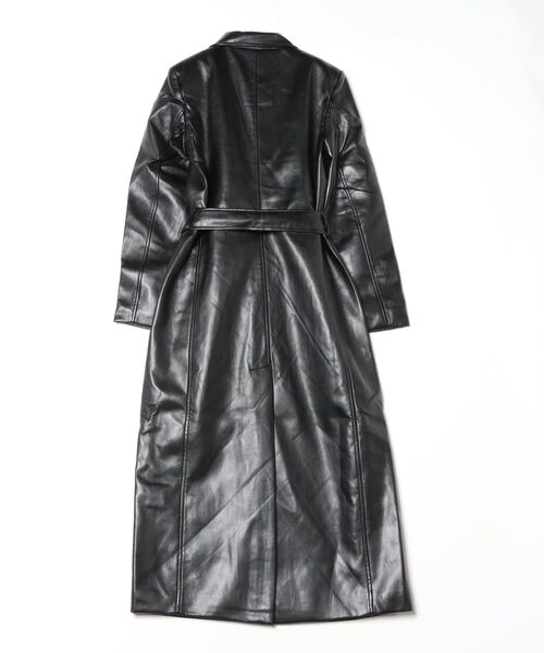 Guess（ゲス）の「Gea Faux-Leather Trench Coat（その他アウター・レディース・ブラック・MEDIUM/SMALL/X-SMALL）」の2枚目の写真