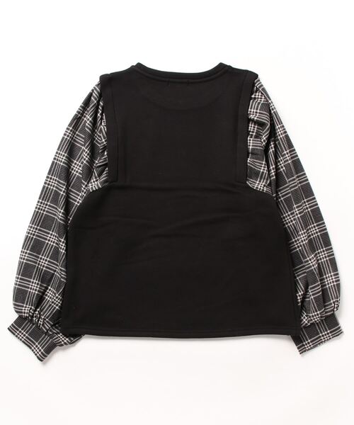 Arnold Palmer（アーノルドパーマー）の「ボリュームスリーブ チェック ドッキング プルオーバー（Tシャツ/カットソー・レディース・ブラック/チャコールグレー/ライトグレー・S/M/L）」の4枚目の写真