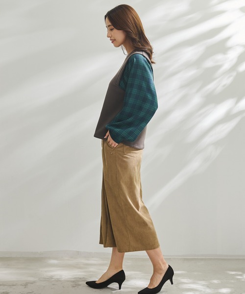 Arnold Palmer（アーノルドパーマー）の「ボリュームスリーブ チェック ドッキング プルオーバー（Tシャツ/カットソー・レディース・ブラック/チャコールグレー/ライトグレー・S/M/L）」の8枚目の写真