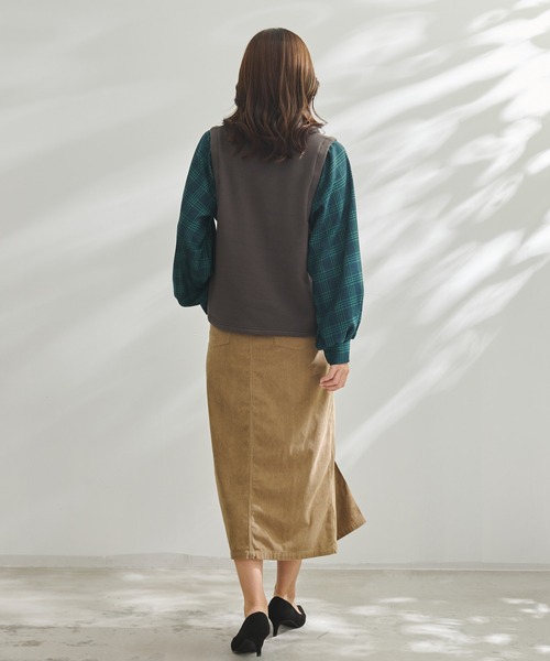 Arnold Palmer（アーノルドパーマー）の「ボリュームスリーブ チェック ドッキング プルオーバー（Tシャツ/カットソー・レディース・ブラック/チャコールグレー/ライトグレー・S/M/L）」の9枚目の写真