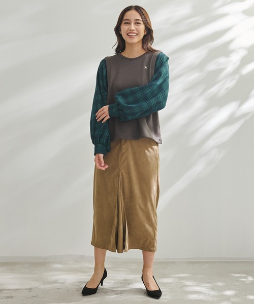 Arnold Palmer（アーノルドパーマー）の「ボリュームスリーブ チェック ドッキング プルオーバー（Tシャツ/カットソー・レディース・ブラック/チャコールグレー/ライトグレー・S/M/L）」の14枚目の写真