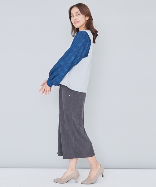 Arnold Palmer（アーノルドパーマー）の「ボリュームスリーブ チェック ドッキング プルオーバー（Tシャツ/カットソー・レディース・ブラック/チャコールグレー/ライトグレー・S/M/L）」の18枚目の写真