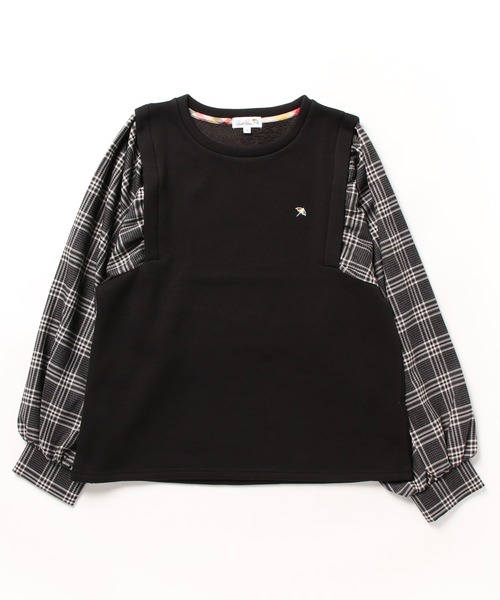Arnold Palmer（アーノルドパーマー）の「ボリュームスリーブ チェック ドッキング プルオーバー（Tシャツ/カットソー・レディース・ブラック/チャコールグレー/ライトグレー・S/M/L）」の19枚目の写真