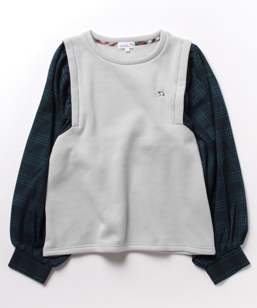 Arnold Palmer（アーノルドパーマー）の「ボリュームスリーブ チェック ドッキング プルオーバー（Tシャツ/カットソー・レディース・ブラック/チャコールグレー/ライトグレー・S/M/L）」の21枚目の写真