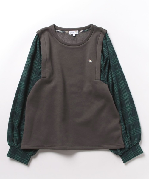 Arnold Palmer（アーノルドパーマー）の「ボリュームスリーブ チェック ドッキング プルオーバー（Tシャツ/カットソー・レディース・ブラック/チャコールグレー/ライトグレー・S/M/L）」の20枚目の写真