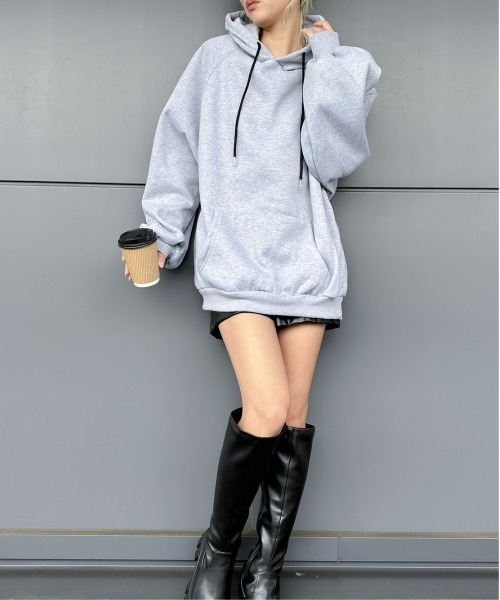 SpRay（スプレイ）の「裏起毛BIGオーバーサイズパーカー（パーカー