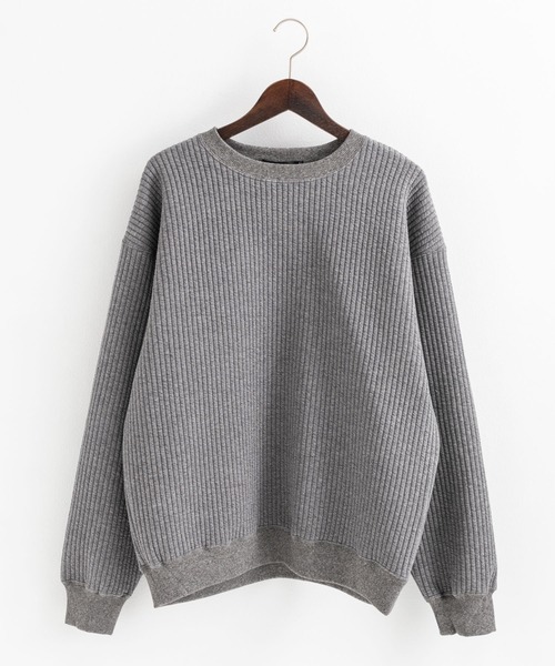 Audience(オーディエンス)の「Upscape Audience アップスケープオーディエンス 日本製 国産 「尾州」コットンキルト エルボーパッチ クルーネック スウェット AUD6471(スウェット・メンズ・アイボリー/オリーブ/チャコール/ブラック・L/XL/M)」の11枚目の写真