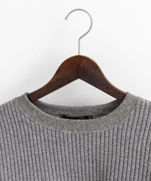 Audience(オーディエンス)の「Upscape Audience アップスケープオーディエンス 日本製 国産 「尾州」コットンキルト エルボーパッチ クルーネック スウェット AUD6471(スウェット・メンズ・アイボリー/オリーブ/チャコール/ブラック・L/XL/M)」の13枚目の写真