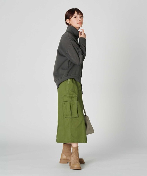 BACK NUMBER（バックナンバー）の「【BACK NUMBER】ファスナーカーゴスカート（スカート・レディース・ブラック/カーキブラウン・L/M）」の8枚目の写真