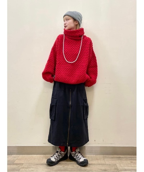 BACK NUMBER（バックナンバー）の「【BACK NUMBER】ファスナーカーゴスカート（スカート・レディース・ブラック/カーキブラウン・L/M）」の11枚目の写真