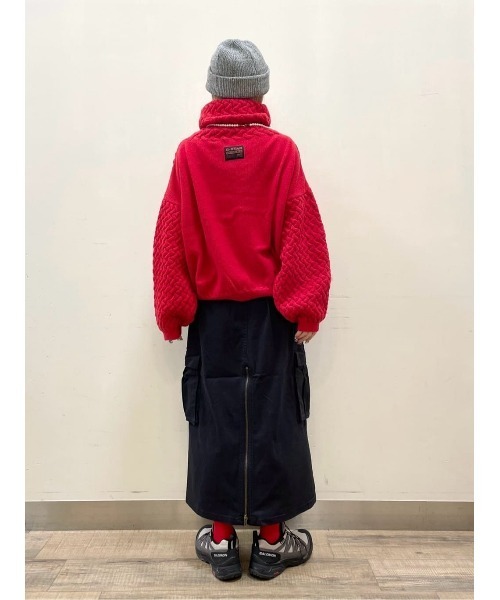 BACK NUMBER（バックナンバー）の「【BACK NUMBER】ファスナーカーゴスカート（スカート・レディース・ブラック/カーキブラウン・L/M）」の13枚目の写真