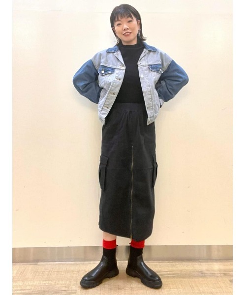 BACK NUMBER（バックナンバー）の「【BACK NUMBER】ファスナーカーゴスカート（スカート・レディース・ブラック/カーキブラウン・L/M）」の17枚目の写真