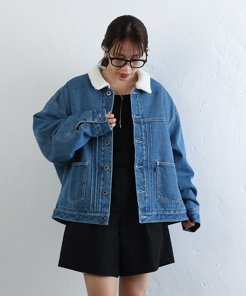 COLONY 2139（コロニートゥーワンスリーナイン）の「裏ボアデニムジャケット（デニムジャケット・メンズ・ブルー/ネイビー・SMALL/MEDIUM/LARGE）」の14枚目の写真