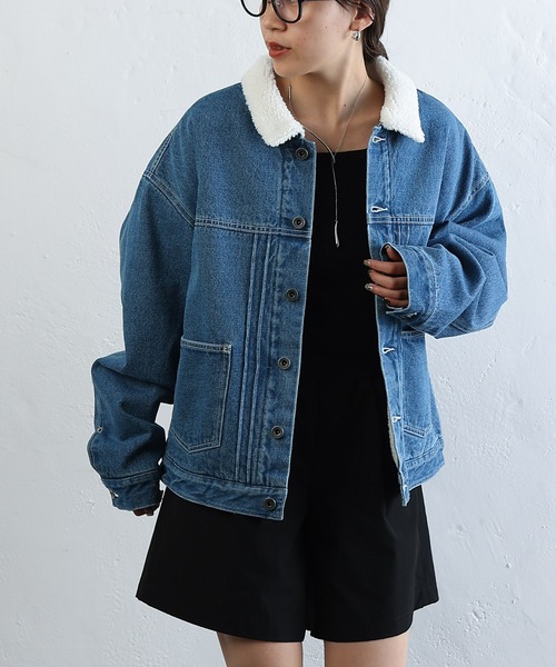 COLONY 2139（コロニートゥーワンスリーナイン）の「裏ボアデニムジャケット（デニムジャケット・メンズ・ブルー/ネイビー・SMALL/MEDIUM/LARGE）」の10枚目の写真