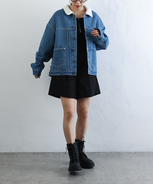 COLONY 2139（コロニートゥーワンスリーナイン）の「裏ボアデニムジャケット（デニムジャケット・メンズ・ブルー/ネイビー・SMALL/MEDIUM/LARGE）」の20枚目の写真