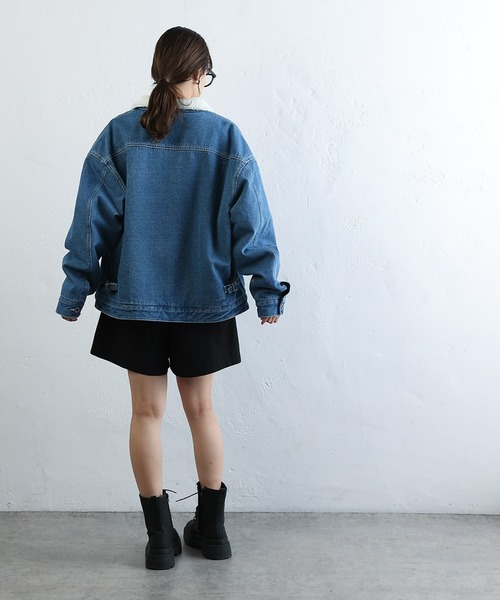 COLONY 2139（コロニートゥーワンスリーナイン）の「裏ボアデニムジャケット（デニムジャケット・メンズ・ブルー/ネイビー・SMALL/MEDIUM/LARGE）」の21枚目の写真