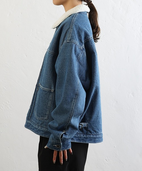 COLONY 2139（コロニートゥーワンスリーナイン）の「裏ボアデニムジャケット（デニムジャケット・メンズ・ブルー/ネイビー・SMALL/MEDIUM/LARGE）」の3枚目の写真