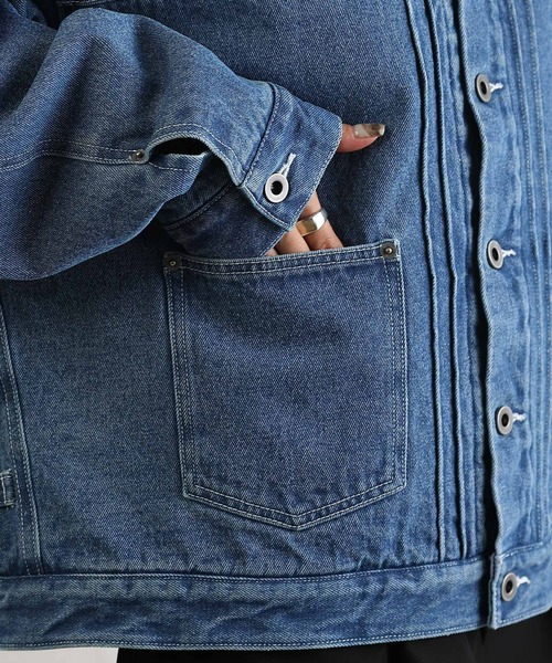 COLONY 2139（コロニートゥーワンスリーナイン）の「裏ボアデニムジャケット（デニムジャケット・メンズ・ブルー/ネイビー・SMALL/MEDIUM/LARGE）」の7枚目の写真