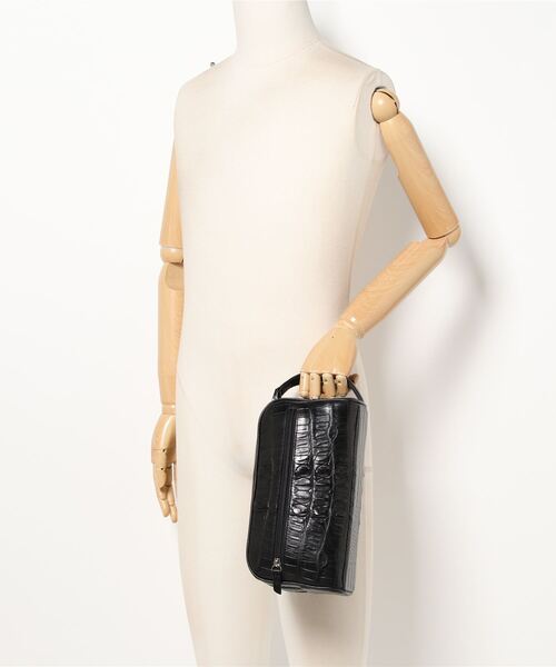 ホーンクロコ ダブルファスナー セカンドバッグ(ハンドバッグ)|Maturi JAPAN(マトゥーリジャパン) ホーンクロコ ダブルファスナー セカンドバッグ(ハンドバッグ)|Maturi JAPAN(マトゥーリジャパン)